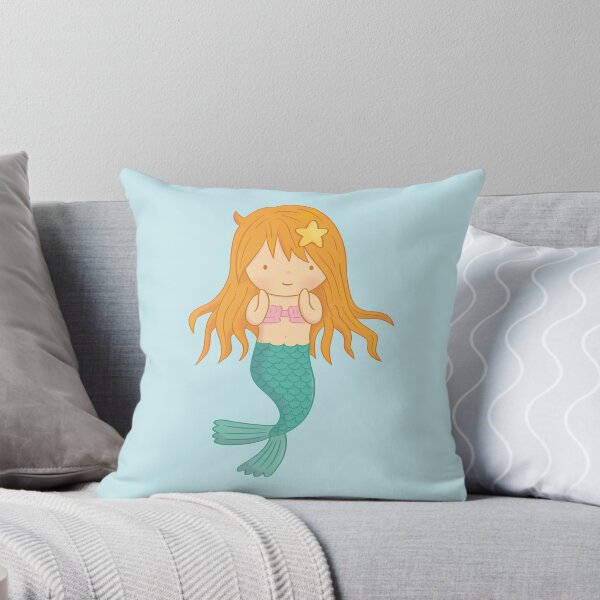 Item preview, Cute Mermaid Girl with Orange Hair designed and sold by rustydoodle.