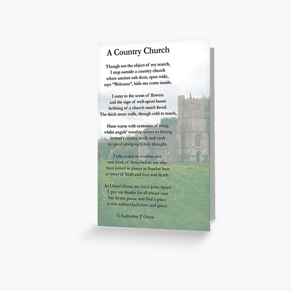 Poem about a church Greeting Card