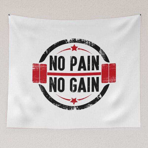 Item preview, NO PAIN NO GAIN | Motivational Gym Slogan designed and sold by motivationaltee.