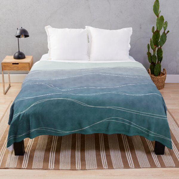 Item preview, Watercolor Mountains in Shades of Blue designed and sold by JnetLively.