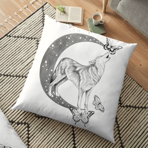 Silver Moon Floor Pillow