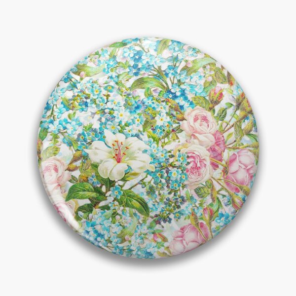 Item preview, Pink Roses and Forget-me-not  Botanical Garden Nightgarden designed and sold by UtArt.