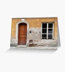 Old house facade. Greeting Card