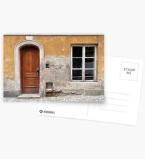 Old house facade. Postcards