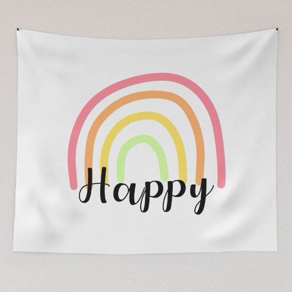 Item preview, Rainbow with Happy Text designed and sold by passionatelyem.