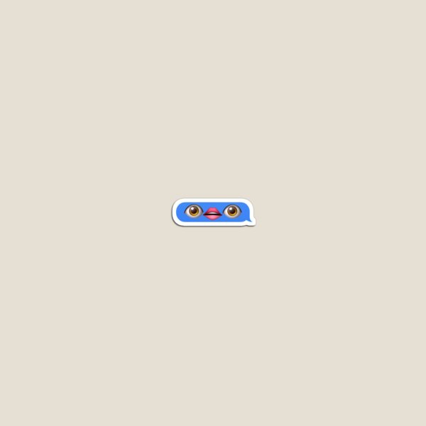 Artikelvorschau, Augenlippen Auge Emoji Textnachricht Blase entworfen und verkauft von art368.