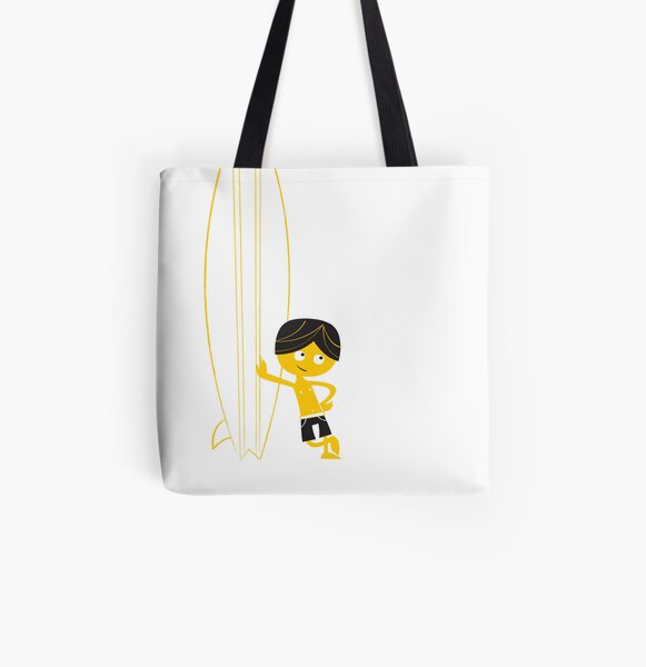 Surfer Boy All Over Print Tote Bag