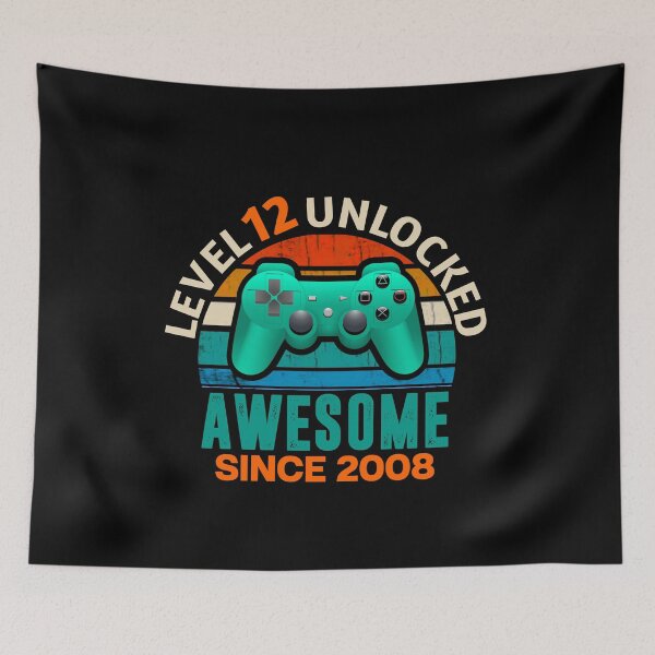 Item preview, Level 12 unlocked awesome since 2008 designed and sold by TopDesignArt.