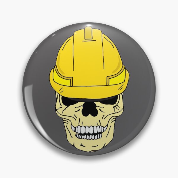 Item preview, Skull Wearing Construction Helmet designed and sold by HotHibiscus.
