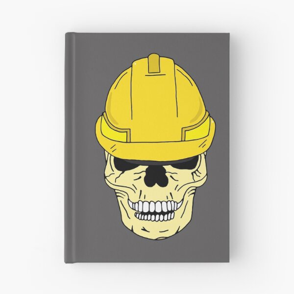 Item preview, Skull Wearing Construction Helmet designed and sold by HotHibiscus.