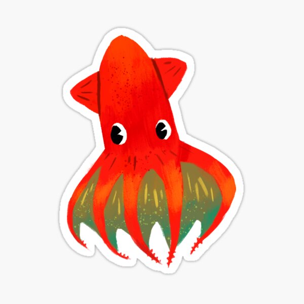 Cute Vampire Squid Sticker