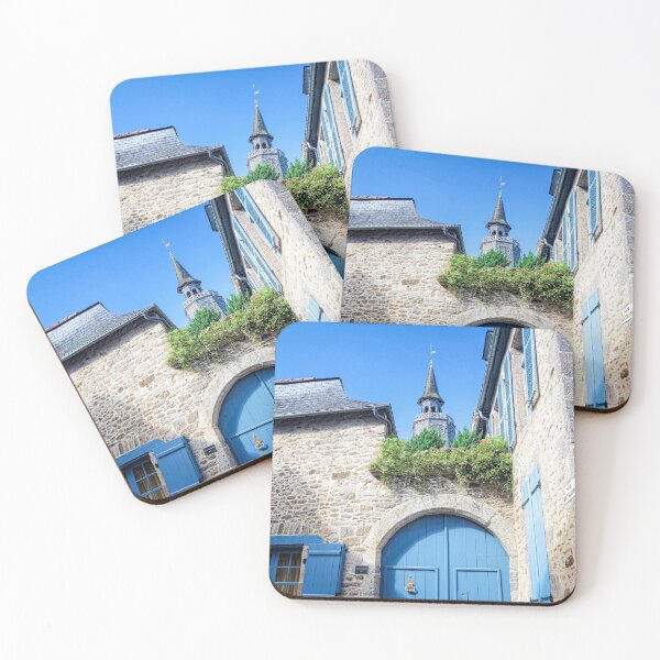 Item preview, View to Tower of I'Horloge from Place Saint Sauveur, Dinan - France designed and sold by Marilyn Harris.