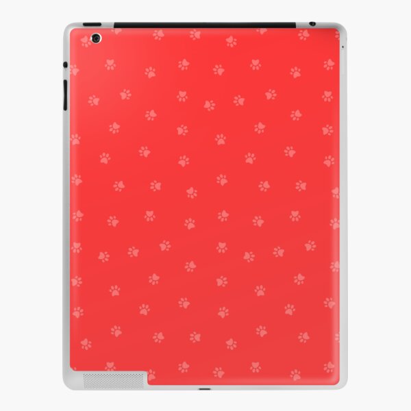 Cat Paw Print Red iPad Skin