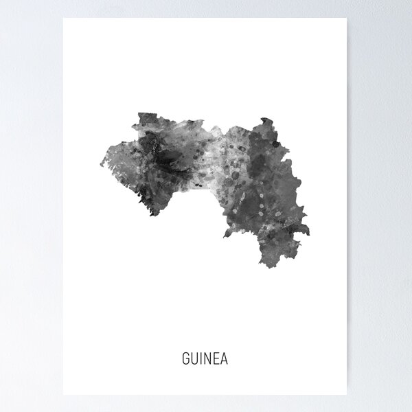 Item preview, Guinea Watercolor Map designed and sold by ArtPrints.