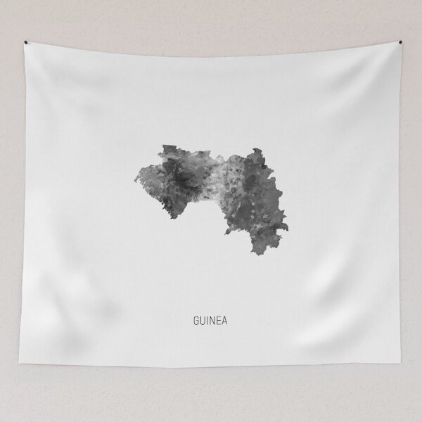 Item preview, Guinea Watercolor Map designed and sold by ArtPrints.
