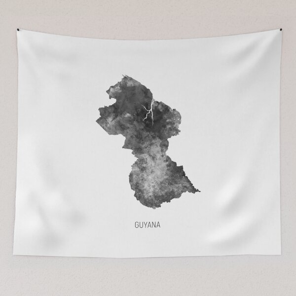 Item preview, Guyana Watercolor Map designed and sold by ArtPrints.