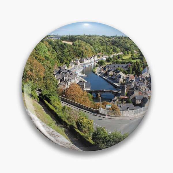 Item preview, View over viaduct, River Rance and Old Port of Dinan, Côtes-d'Armor, Brittany - France designed and sold by Marilyn Harris.