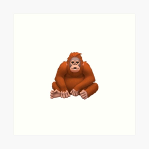 Gorilla emoji Art Print