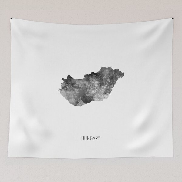 Item preview, Hungary Watercolor Map designed and sold by ArtPrints.
