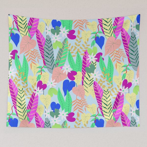Item preview, Seamless pattern with abstract flowers, exotic tropical Flowers  designed and sold by mashmosh.