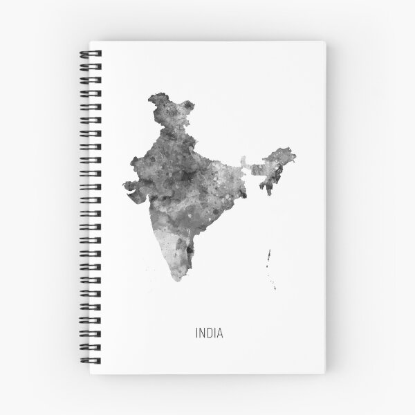 Item preview, India Watercolor Map designed and sold by ArtPrints.