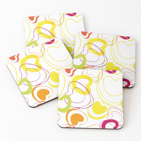Item preview, Happy bright hearts pattern designed and sold by kittyvdheuvel.