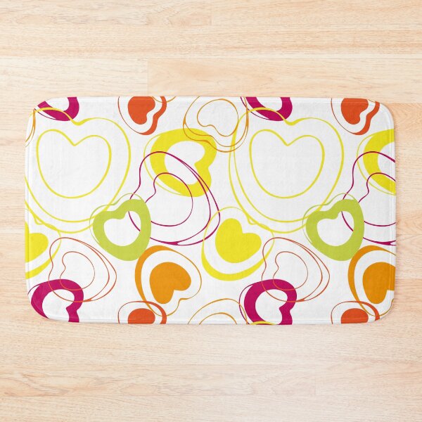 Item preview, Happy bright hearts pattern designed and sold by kittyvdheuvel.