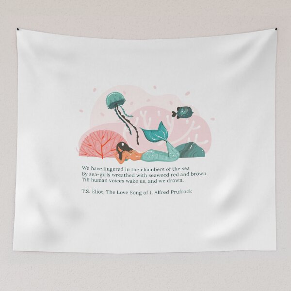 Item preview, Mythical Pastel Mermaid Fantasy Meets T.S Eliot designed and sold by flying-flamingo.