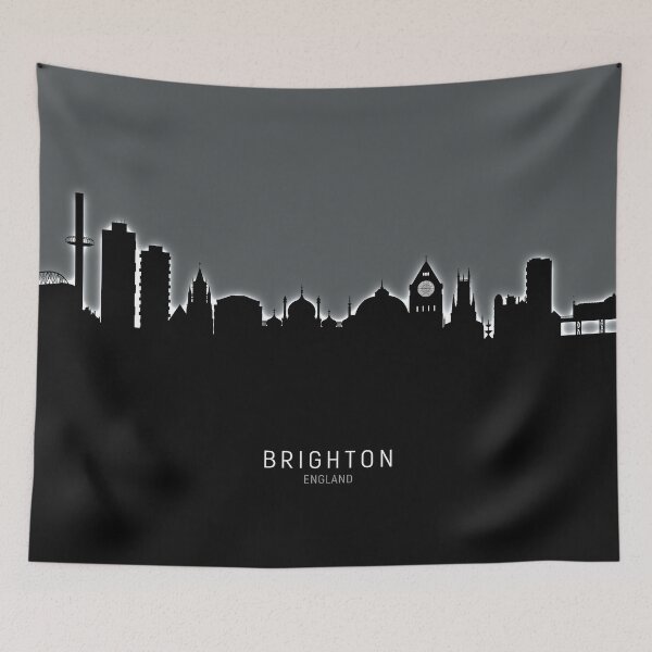 Artikelvorschau, Brighton England Skyline entworfen und verkauft von ArtPrints.