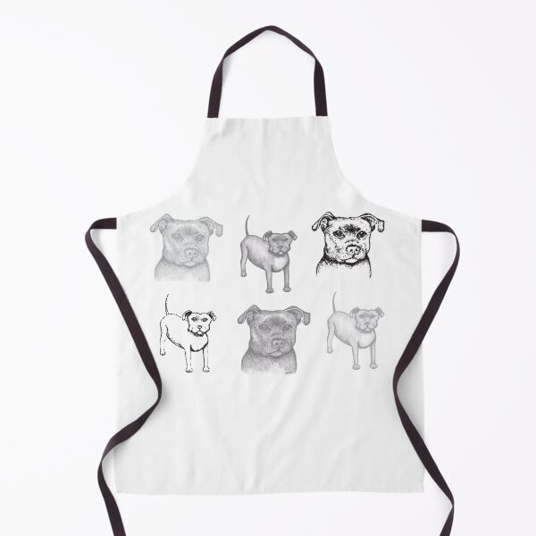 Item preview, Staffy Staffie Dogs Drawings Pattern designed and sold by amanda metalcat dodds.