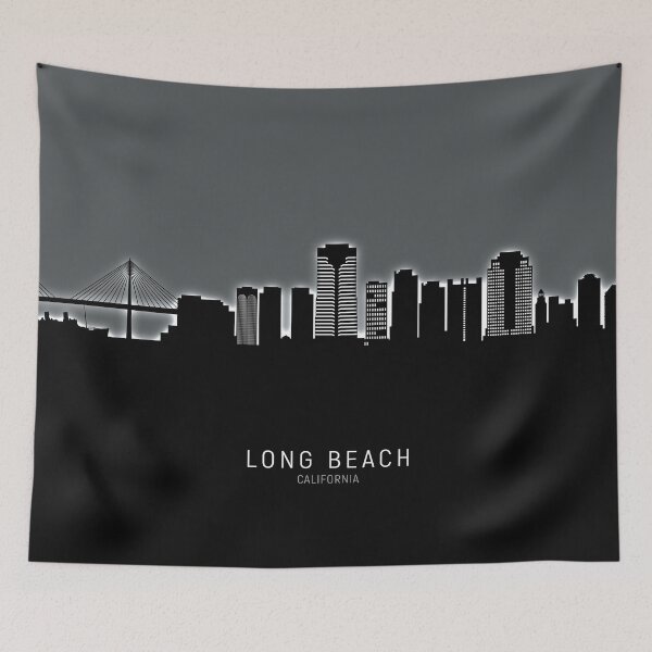 Item preview, Long Beach California Skyline designed and sold by ArtPrints.