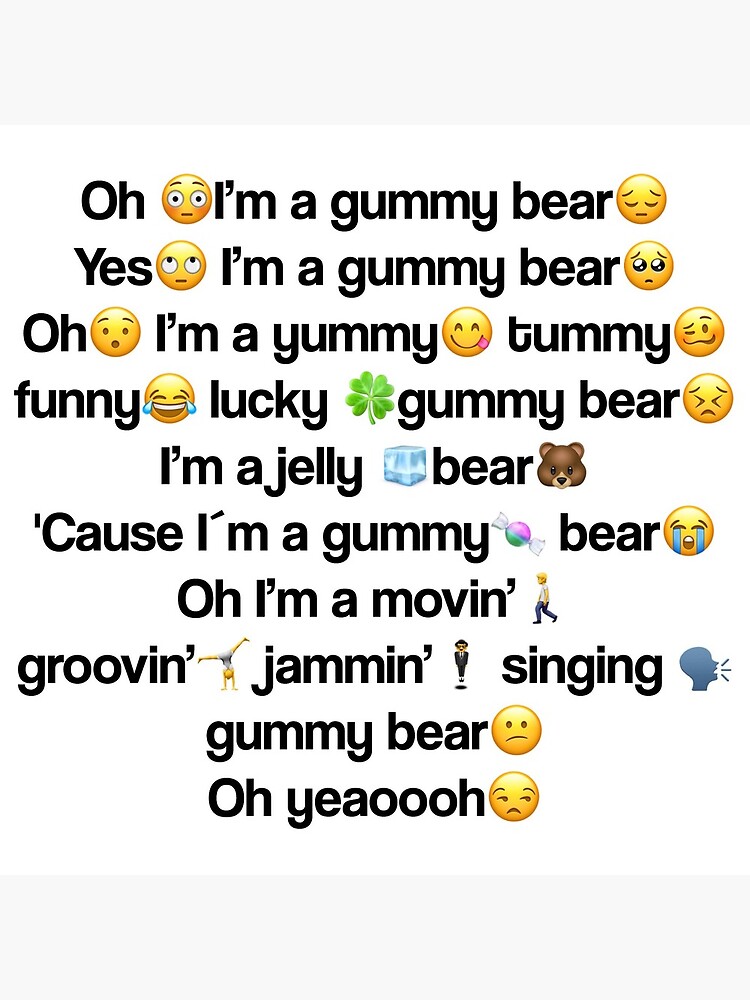 Gummy Bear Alt Tiktok Emoji Copypasta Meme