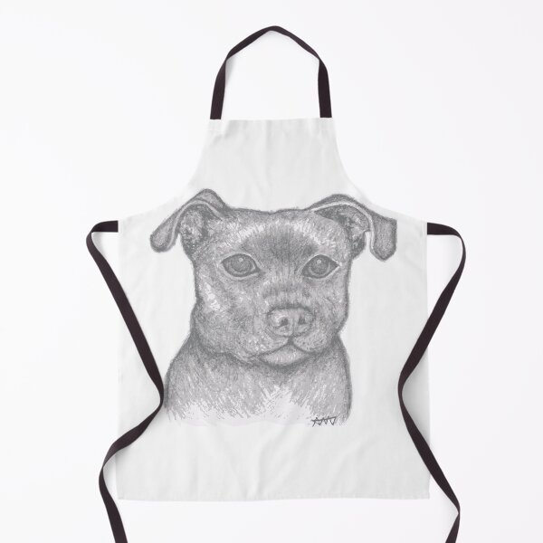 Item preview, Staffy Staffie Puppy Head Drawing designed and sold by amanda metalcat dodds.