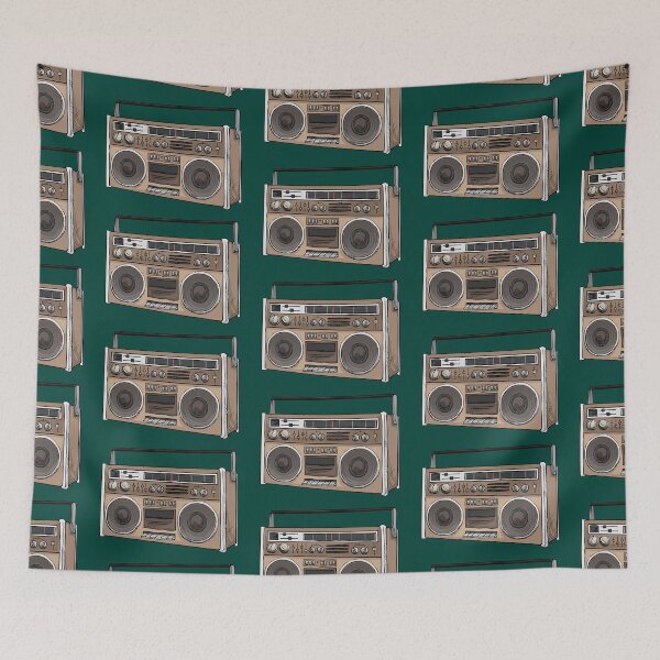 Item preview, Hand drawn, old school, boom box designed and sold by SleepyMarten.