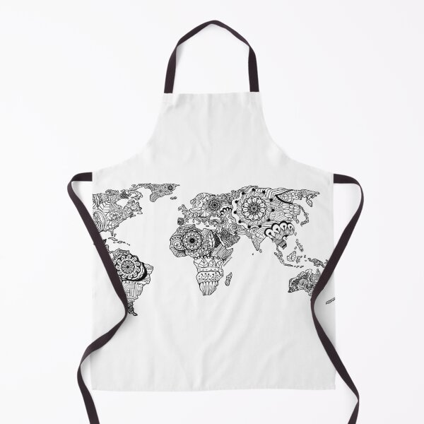 Item preview, World Map In Doodles designed and sold by Marwative ..