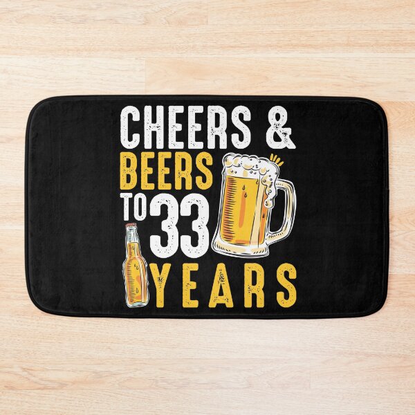 Item preview, 33rd Birthday Gifts Drinking Shirt for Men or Women - Cheers and Beers designed and sold by Orange Pieces.