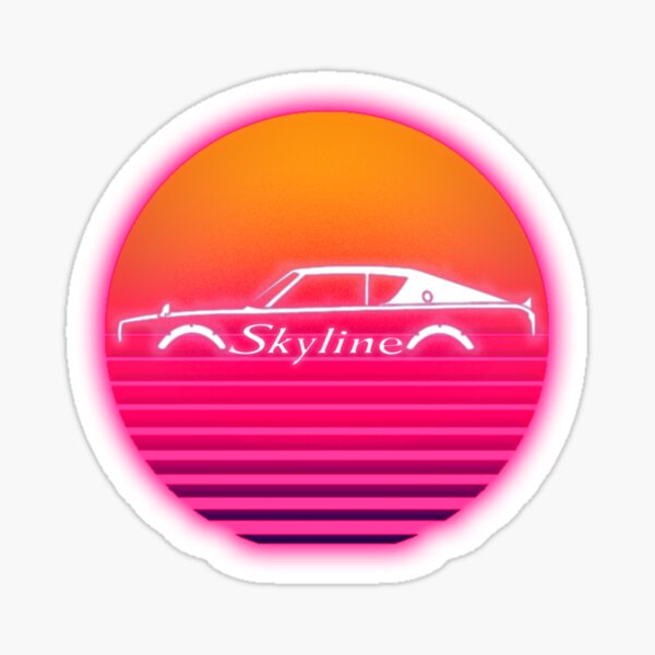 Nissan Skyline 2nd Gen Outrun Emblem Sticker For Sale By Lithoman2