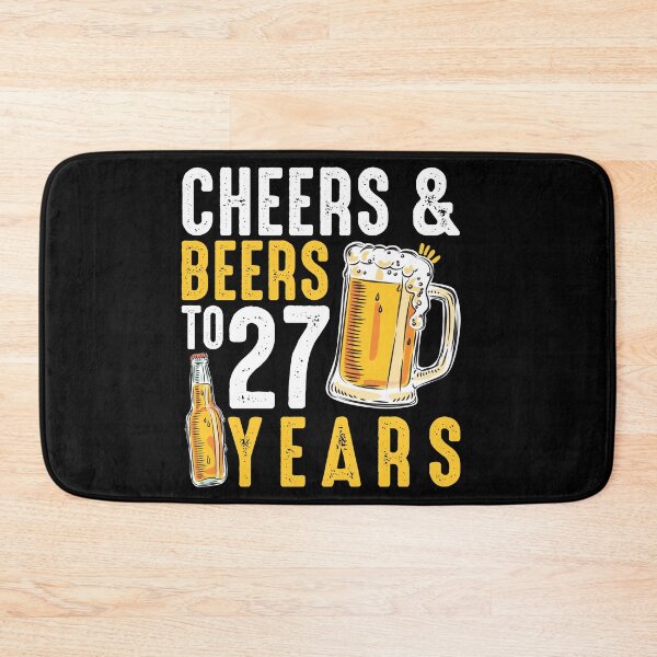 Item preview, 27th Birthday Gifts Drinking Shirt for Men or Women - Cheers and Beers designed and sold by Orange Pieces.