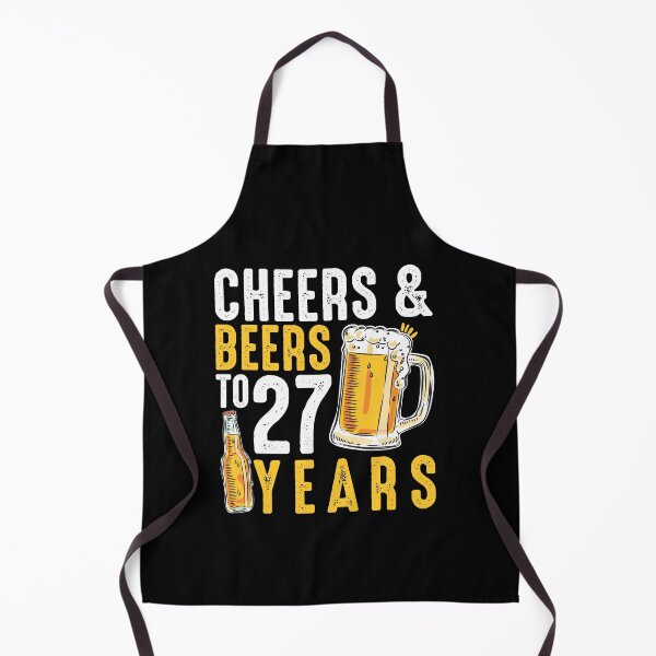 Item preview, 27th Birthday Gifts Drinking Shirt for Men or Women - Cheers and Beers designed and sold by Orange Pieces.