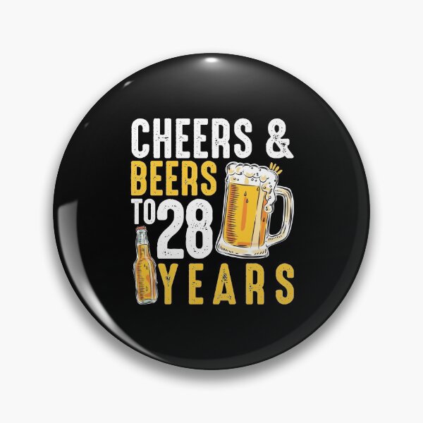 Item preview, 28th Birthday Gifts Drinking Shirt for Men or Women - Cheers and Beers designed and sold by Orange Pieces.
