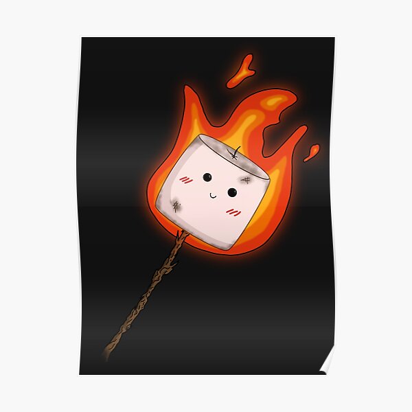 "marshmallow on fire" Poster for Sale by edash014 | Redbubble