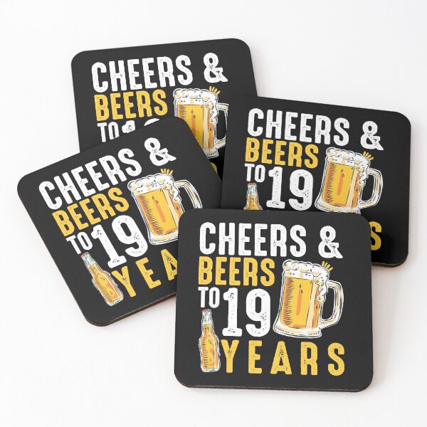 Item preview, 19th Birthday Gifts Drinking Shirt for Men or Women - Cheers and Beers designed and sold by Orange Pieces.