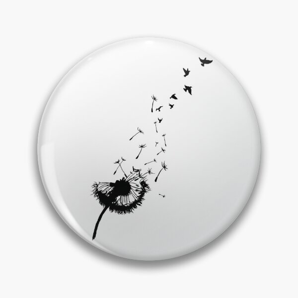 Item preview, black Dandelion fly away like a Bird Gift for Dandelions Flower Lovers designed and sold by elnino8.