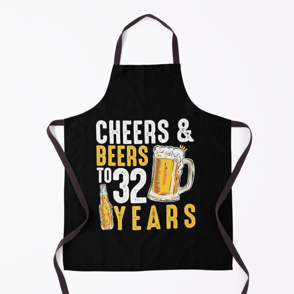 Item preview, 32nd Birthday Gifts Drinking Shirt for Men or Women - Cheers and Beers designed and sold by Orange Pieces.
