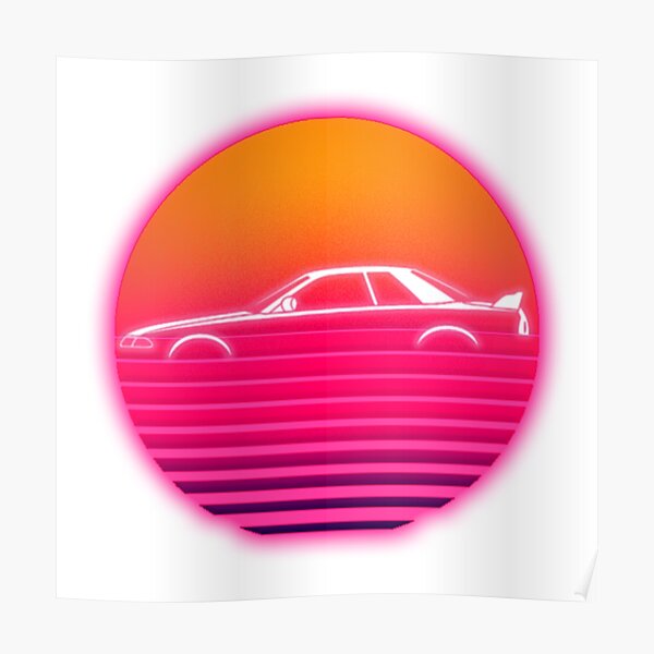 Nissan Skyline R32 Outrun Emblem Poster For Sale By Lithoman2 Redbubble