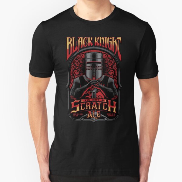Holy Grail Black Knight Tis But A Scratch Ale Slim Fit T-Shirt