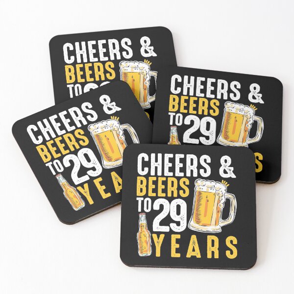 Item preview, 29th Birthday Gifts Drinking Shirt for Men or Women - Cheers and Beers designed and sold by Orange Pieces.