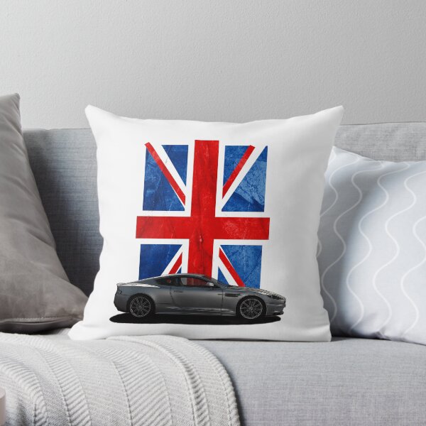 NEW James Bond British Flag FILLED CUSHION Design Pillow Sofa Chair Cover