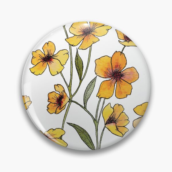Item preview, Yellow Anemones Botanical Illustration designed and sold by María Casas Watercolour Designs.