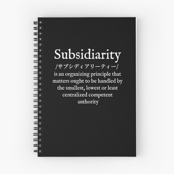 Item preview, S: Subsidiarity: Wear Your Dictionary: English: Katakana: Transliteration: Japanese designed and sold by WearYourWords.
